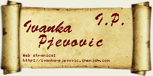 Ivanka Pjevović vizit kartica